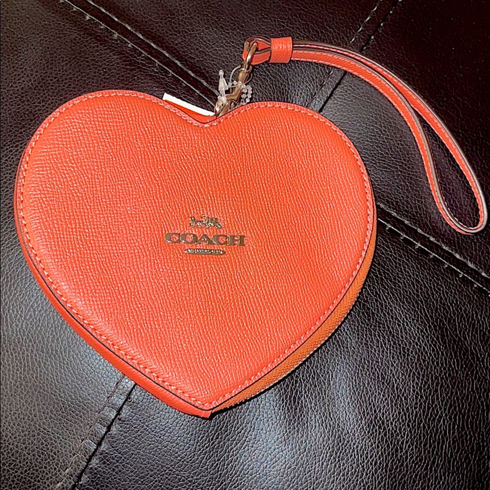 Heart Shaped Coach Wristlet
